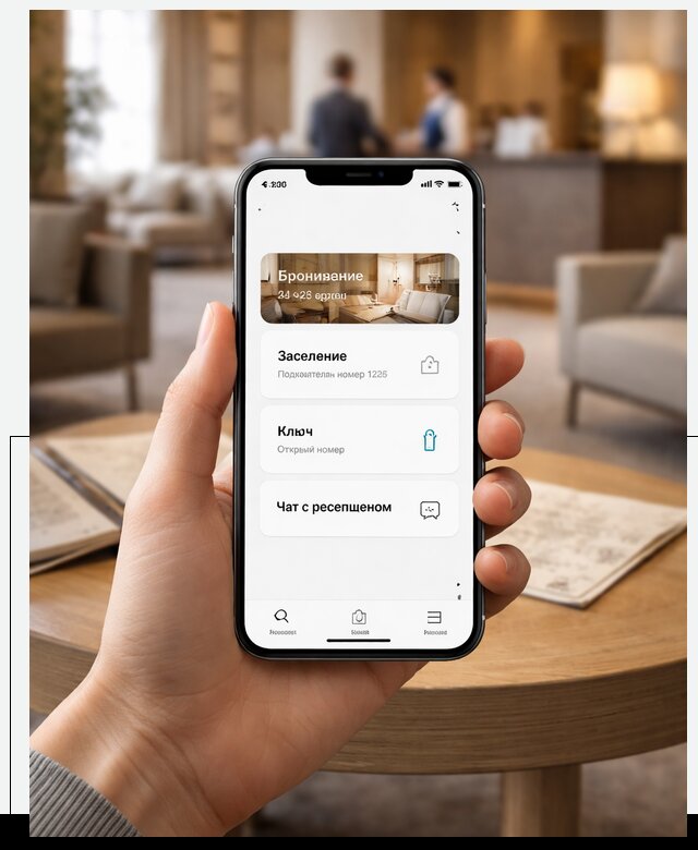 Мобильное приложение для гостей отеля в Вязьме, управление сервисом